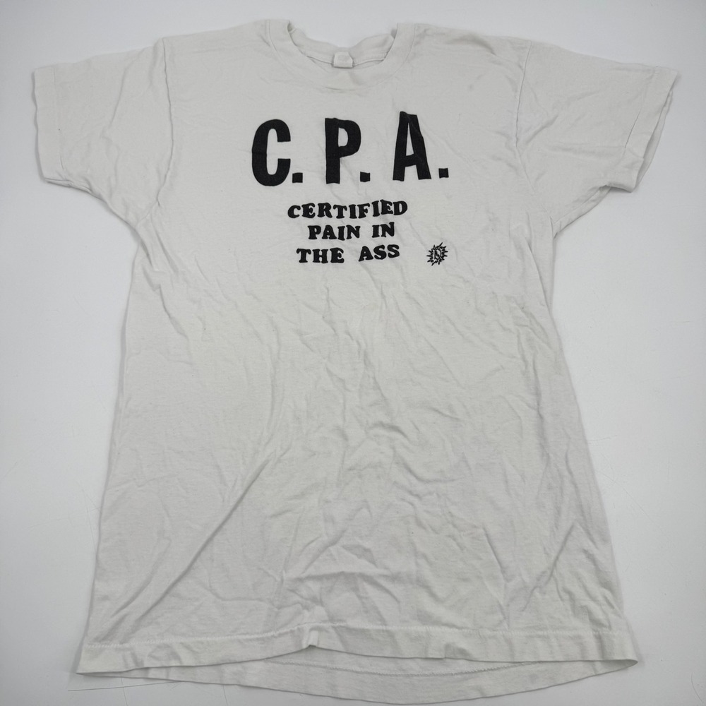 Vintage Fruit of the Loom CPA Certified Pain in the Ass Graphic T Shirt X-Large